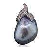 Image 1 : 14KT White Gold Pearl and Diamond Pendant
