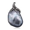Image 2 : 14KT White Gold Pearl and Diamond Pendant