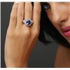 Image 2 : 14KT White Gold 3.94ct Tanzanite and Diamond Ring