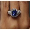 Image 6 : 14KT White Gold 3.94ct Tanzanite and Diamond Ring