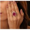 Image 1 : 14KT White Gold 13.74ct Ruby and Diamond Ring