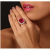 Image 5 : 14KT White Gold 13.74ct Ruby and Diamond Ring