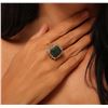 Image 2 : 14KT Yellow Gold 10.80ct Emerald and Diamond Ring