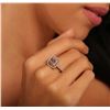 Image 5 : 14KT Yellow Gold 0.67ct Amethyst and Diamond Ring