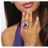 Image 1 : 14KT White Gold 13.23ct Tanzanite and Diamond Ring