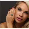 Image 5 : 14KT Two-Tone Gold 3.94ct Emerald and Diamond Ring