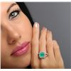 Image 6 : 18KT White Gold 2.68ct Emerald and Diamond Ring