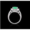 Image 9 : 18KT White Gold 2.68ct Emerald and Diamond Ring