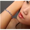 Image 5 : 14KT White Gold 17.82ctw Tanzanite and Diamond Bracelet