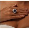 Image 2 : 14KT White Gold 4.79ct Tanzanite and Diamond Ring