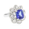 Image 4 : 14KT White Gold 4.79ct Tanzanite and Diamond Ring