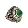 Image 2 : SILVER 14.51ctw Multicolor Gemstone Ring