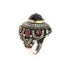 Image 3 : SILVER 14.51ctw Multicolor Gemstone Ring