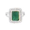 Image 3 : 14KT Two-Tone Gold 2.53ct Emerald and Diamond Ring