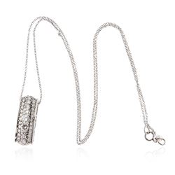 14KT White Gold 0.82ctw Diamond Pendant With Chain