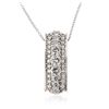 Image 2 : 14KT White Gold 0.82ctw Diamond Pendant With Chain