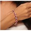 Image 5 : 14KT Yellow Gold 21.45ctw Ruby and Diamond Bracelet