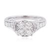 Image 3 : 14KT White Gold 1.12ctw Diamond Ring