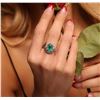 Image 1 : 14KT White Gold 2.23ct Emerald and Diamond Ring