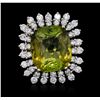Image 3 : 14KT White Gold 15.42ct Tourmaline and Diamond Ring
