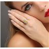Image 5 : 14KT White Gold GIA Certified 3.35ct Yellow Sapphire and Diamond Ring