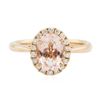 Image 3 : 14KT Rose Gold 1.17ct Morganite and Diamond Ring