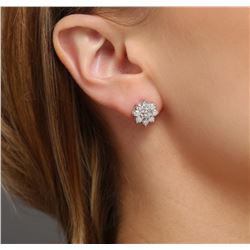 14KT White Gold 1.78ctw Diamond Earrings