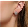 Image 2 : 14KT White Gold 1.78ctw Diamond Earrings