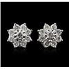 Image 3 : 14KT White Gold 1.78ctw Diamond Earrings