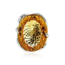 14KT White Gold 31.20ct Citrine Ring