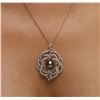 Image 5 : 14KT White Gold Pearl and Diamond Pendant with Chain
