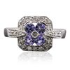 Image 1 : 10KT White Gold Tanzanite and Diamond Ring