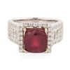 Image 3 : 14KT White Gold 5.58ct Ruby and Diamond Ring