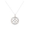 Image 2 : 18KT White Gold 0.34ctw Diamond Pendant With Chain