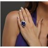 Image 1 : 14KT White Gold GIA Certified 23.77ct Tanzanite and Diamond Ring