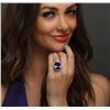 Image 5 : 14KT White Gold GIA Certified 23.77ct Tanzanite and Diamond Ring