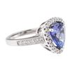 Image 2 : 14KT White Gold 4.25ct Tanzanite and Diamond Ring