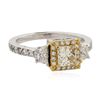 Image 2 : 18KT Two-Tone Gold 1.84ctw Diamond Ring