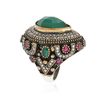 Image 3 : SILVER 22.9ctw Multicolor Gemstone Ring