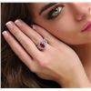 Image 7 : 18KT White Gold 2.90ct Ruby and Diamond Ring