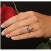Image 5 : 14KT White Gold 4.14ct Aquamarine & Diamond Ring