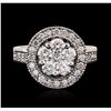 Image 3 : 14KT White Gold 1.34ctw Diamond Ring