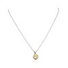 Image 2 : 14KT White Gold 0.25ctw Yellow Sapphire Pendant With Chain