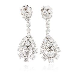 14KT White Gold 2.87ct Diamond Earrings