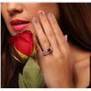 Image 2 : 14KT White Gold 1.62ct Ruby and Diamond Wedding Set