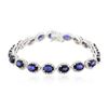Image 1 : 14KT White Gold 13.49ctw Sapphire and Diamond Bracelet