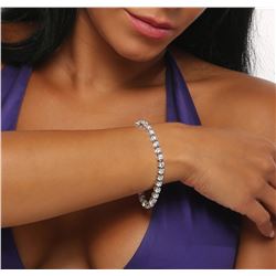 14KT White Gold 7.26ctw Diamond Tennis  Bracelet