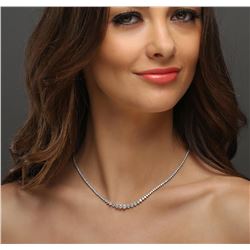 18KT White Gold 6.28ctw Diamond Necklace