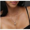 Image 4 : 14KT White Gold 1.10ctw Diamond Pendant With Chain