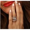 Image 2 : 18KT White Gold 4.09ctw Diamond Ring